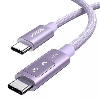 UGREEN Uno L509 USB-C–USB-C kábel, 100W, 2m, lila