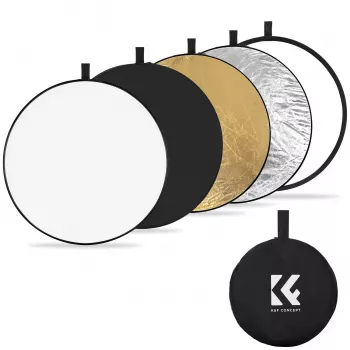 K&F Concept 5 az 1-ben kerek reflektor 110cm diffúzorral és hordtáskával - KF18.0003