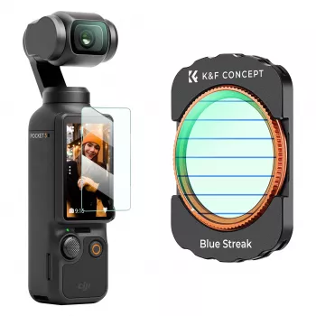 KF Filtr Blue Streak anamorf szűrő + edzett üveg képernyővédő 2 az 1-ben DJI Osmo Pocket 3 / 4-höz