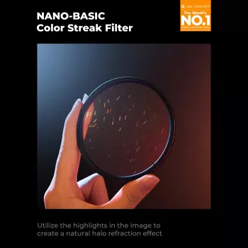 K&F Concept Nano-B MRC Rainbow streak szűrő 67 mm csillogó fényeffektus