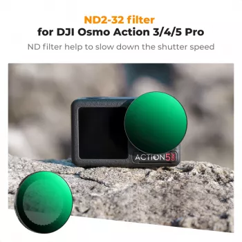 K&F Concept Nano-X sorozat változtatható ND szűrő ND2-ND32 DJI Osmo Action 3/4/5 Pro