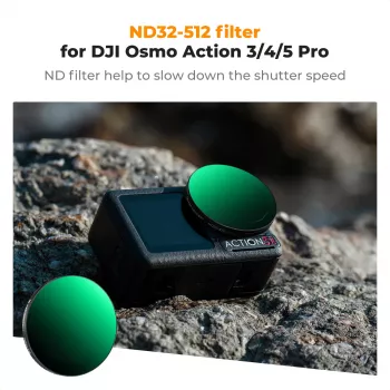 KF Concept Nano-X változtatható ND szűrő ND32-512 szürke DJI Osmo Action 3/4/5 Pro