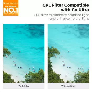K&F Concept Nano-X 8K Ultra HD körpolarizációs szűrő (CPL) tokkal Insta360 GO Ultra-hoz, KF12.0011