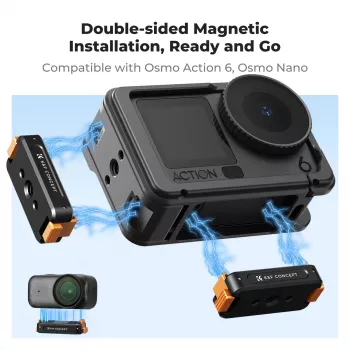 Mágneses gyorsoldó tartó 1/4 inch menettel DJI Osmo Action 6 / Nano / Kf12.0028