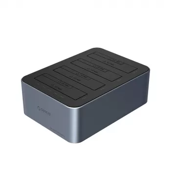ORICO 6646C3-C 4 rekeszes dokkoló 2,5/3,5 SATA HDD/SSD-hez offline klónozási funkcióval - szürke