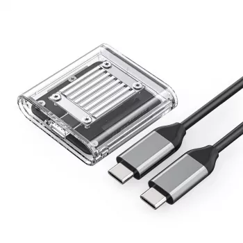 Orico TC20-M2-10G M.2 NVMe USB-C 3.2 SSD ház - átlátszó