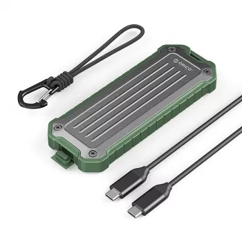 ORICO OTPX-G2 M.2 NVMe/SATA SSD USB-C 3.2 Tactical ház - szürke-zöld