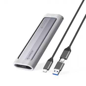ORICO AXM2S-G2-V1 M.2 NVMe/NGFF USB-C/USB-A to USB-C ház - szürke