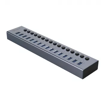 ORICO BT2U3-16AB 16 portos USB 3.0 hub egyedi kapcsolókkal - szürke