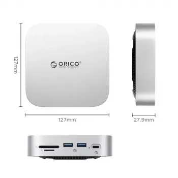 ORICO MiniLink 9 az 1-ben USB-C dokkolóállomás ezüst