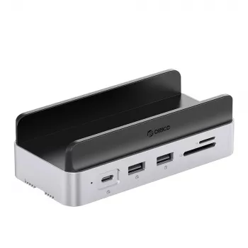 ORICO MiniDock 10 az 1-ben USB-C dokkolóállomás M.2 NVMe/SATA SSD házzal - ezüst