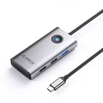 ORICO PW11-5P USB-C hub dokkolóállomás 1x USB-A 3.0 + 2x USB-A 2.0 + 1x USB-C PD + 1x HDMI - szürke