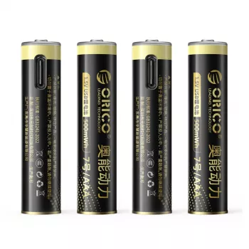 ORICO Ener-G EG7C 1,5V 500mWh AAA USB-C újratölthető lítium-ion akkumulátor 4 darabos csomag