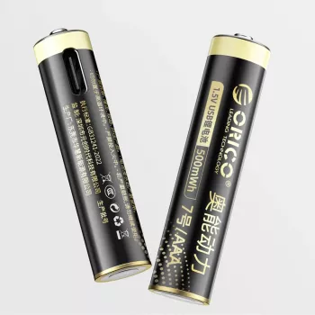 ORICO Ener-G EG7C 1,5V 500mWh AAA USB-C újratölthető lítium-ion akkumulátor 4 darabos csomag