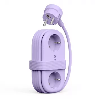 ORICO AP3 65W GaN 6 az 1-ben elosztó 2 AC aljzattal, 2 USB-A és 2 USB-C csatlakozóval - lila