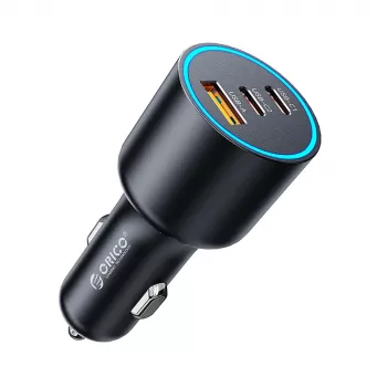 ORICO HyperDrive 165W autós töltő USB-A + 2x USB-C - fekete