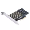 ORICO PDM2 PCIe 3.0 x4 M.2 NVMe és SATA SSD adapterkártya - fekete
