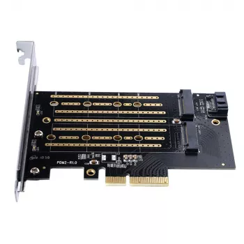 ORICO PDM2 PCIe 3.0 x4 M.2 NVMe és SATA SSD adapterkártya - fekete