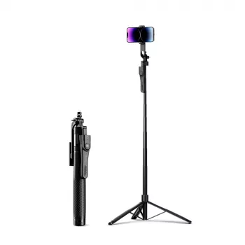 ORICO SPM215 szelfibot állvány Bluetooth 5.2 távirányítóval, 360°-os forgatással, 1/4 inch állványmenettel, 72 cm-ig kihúzható, fekete