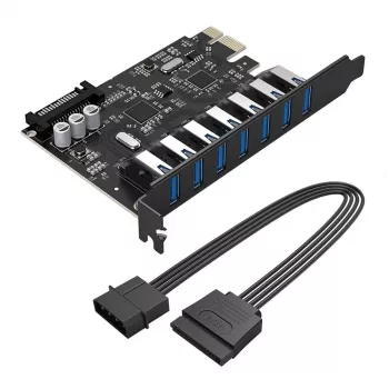 ORICO PVU3 PCI-E 7x USB 3.0 bővítőkártya - fekete