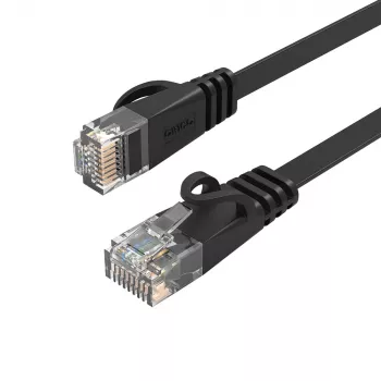 ORICO PUG-C7B CAT7 Ethernet kábel 10Gbps RJ45 lapos LAN internetkábel 15m - fekete