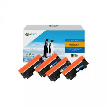 G&G toner 4 darabos csomag HP 117A kompatibilis, fekete/ciánkék/bíbor/sárga (21450)
