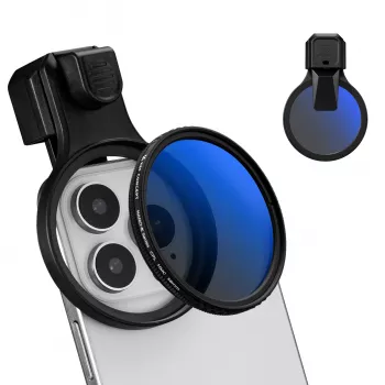 KF körpolarizációs CPL szűrő 58mm csipeszes rögzítéssel okostelefonhoz, KF15.0024
