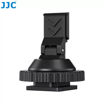 JJC HC-DMN hot shoe 1/4 inch-20 menetes adapter mikrofonállványhoz, fekete