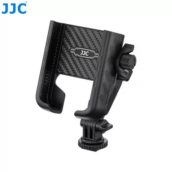 JJC PM-CS1 adaptertartó 1/4 inch menettel telefonhoz, okostelefonhoz, GoPro-hoz, szabványos ISO hot shoe-hoz, fekete