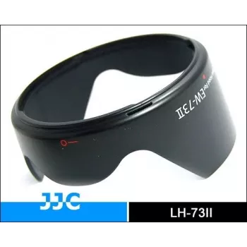 JJC ellenfényellenző Canon EW-73II helyett, tulipán formájú, fekete, ütésálló ABS műanyag