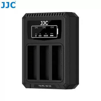 JJC Triple USB akkumulátortöltő Ricoh DB-120-hoz (3 foglalat) - DCH-DB120TC