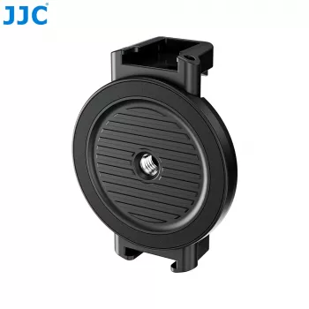 JJC MS-SPC1 fekete mágneses telefontartó 1/4 inch menettel és 2 hideglámpacipő-tartóval iPhone MagSafe-hez
