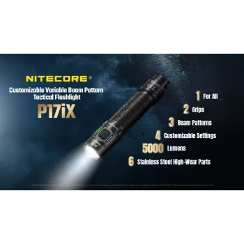 Nitecore P17iX taktikai zseblámpa 4000 lumen USB-C újratölthető