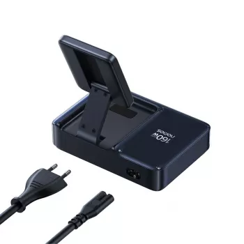 Baseus Nomos NH21 Qi2 160W 5 az 1-ben vezeték nélküli töltőállomás behúzható kábellel - fekete
