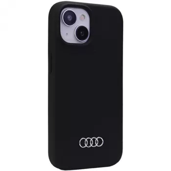 Audi szilikon tok iPhone 15 Plus / 14 Plus 6,7 inch fekete keménytok AU-LSRIP15M-Q3/D1-BK