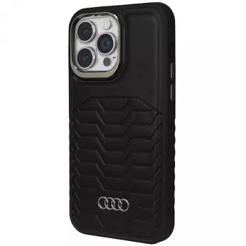 Audi szintetikus bőr MagSafe keménytok Apple iPhone 14 Pro Max 6,7 inch fekete
