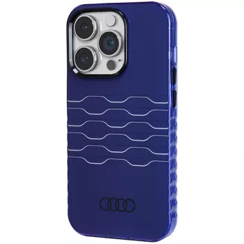 Audi IML MagSafe tok iPhone 14 Pro 6,1 inch sötétkék merev hátlap AU-IMLMIP14P-A6/D3-BE