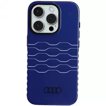 Audi IML MagSafe tok iPhone 15 Pro 6,1 inch sötétkék merev hátlap
