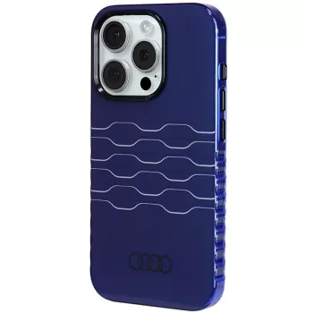 Audi IML MagSafe tok iPhone 15 Pro 6,1 inch sötétkék merev hátlap