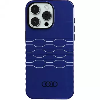 Audi IML MagSafe tok iPhone 15 Pro Max 6,7 inch sötétkék merev hátlap