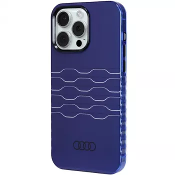 Audi IML MagSafe tok iPhone 15 Pro Max 6,7 inch sötétkék merev hátlap