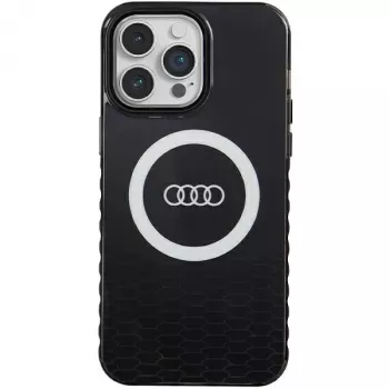 Audi IML Big Logo MagSafe tok iPhone 14 Pro Max 6,7 inch fekete merev hátlap