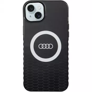 Audi IML Big Logo MagSafe tok iPhone 15 Plus / 14 Plus 6,7 inch fekete merev hátlap