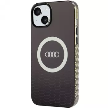 Audi IML Big Logo MagSafe tok iPhone 15 Plus / 14 Plus 6,7 inch fekete merev hátlap