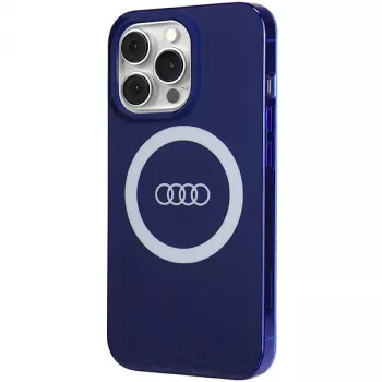 Audi IML Big Logo MagSafe tok iPhone 13 Pro / 13 6,1 inch sötétkék merev hátlap