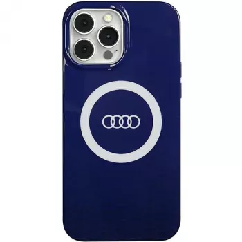 Audi IML Big Logo MagSafe tok iPhone 13 Pro Max 6,7 inch sötétkék merev hátlap AU-IMLMIP13PM-Q5/D2-BE