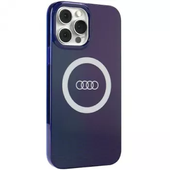 Audi IML Big Logo MagSafe tok iPhone 13 Pro Max 6,7 inch sötétkék merev hátlap AU-IMLMIP13PM-Q5/D2-BE