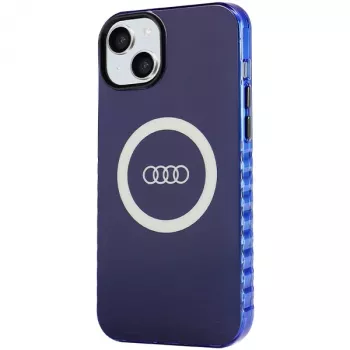 Audi IML Big Logo MagSafe tok iPhone 15 Plus / 14 Plus 6,7 inch sötétkék merev hátlap