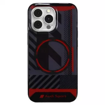 Audi IML Sport MagSafe tok iPhone 13 Pro / 13 6,1 inch fekete merev hátlap AU-IMLMIP13P-RSQ/D2-BK