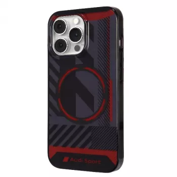Audi IML Sport MagSafe tok iPhone 13 Pro / 13 6,1 inch fekete merev hátlap AU-IMLMIP13P-RSQ/D2-BK